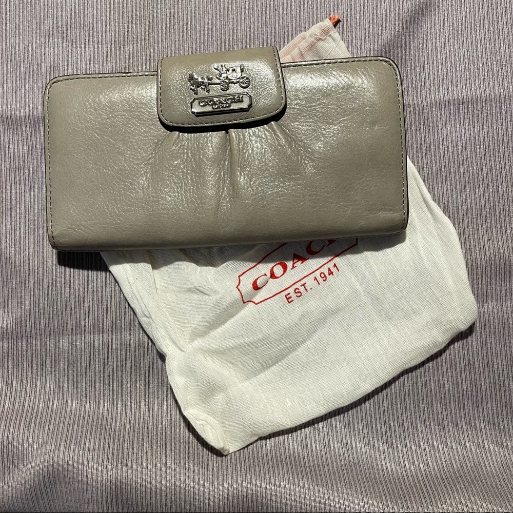 Coach Light Grey Envelope Wallet